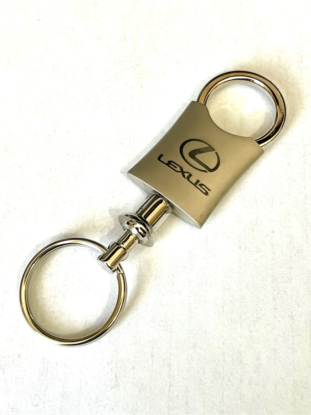 Lexus Silver Metal Keyring with Logo - Men Accessories